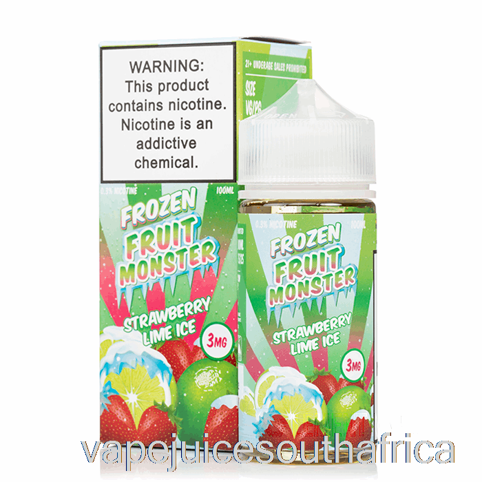 Vape Juice South Africa Ice Strawberry Lime - Frozen Fruit Monster - 100Ml 3Mg